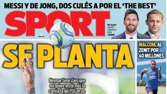 Portada Sport (01/08/19)