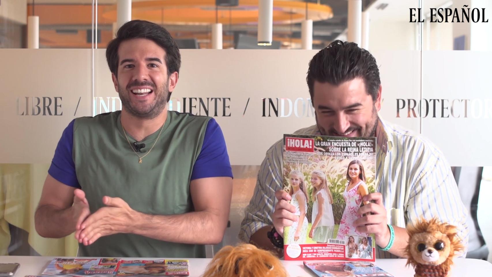 Raúl Rodríguez y Jesús Carmona grabando el kiosco rosa.