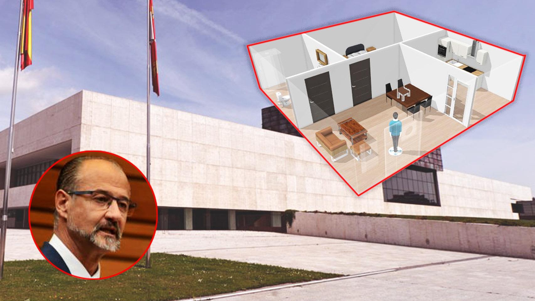 Luis Fuentes, el edificio de las Cortes de Castilla y León y la reconstrucción del apartamento.