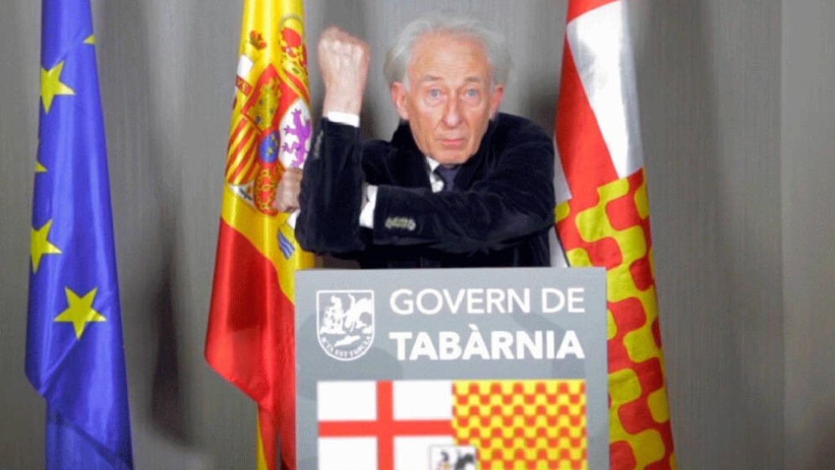 Boadella ejerciendo de presidente de Tabarnia en una supuesta comparecencia