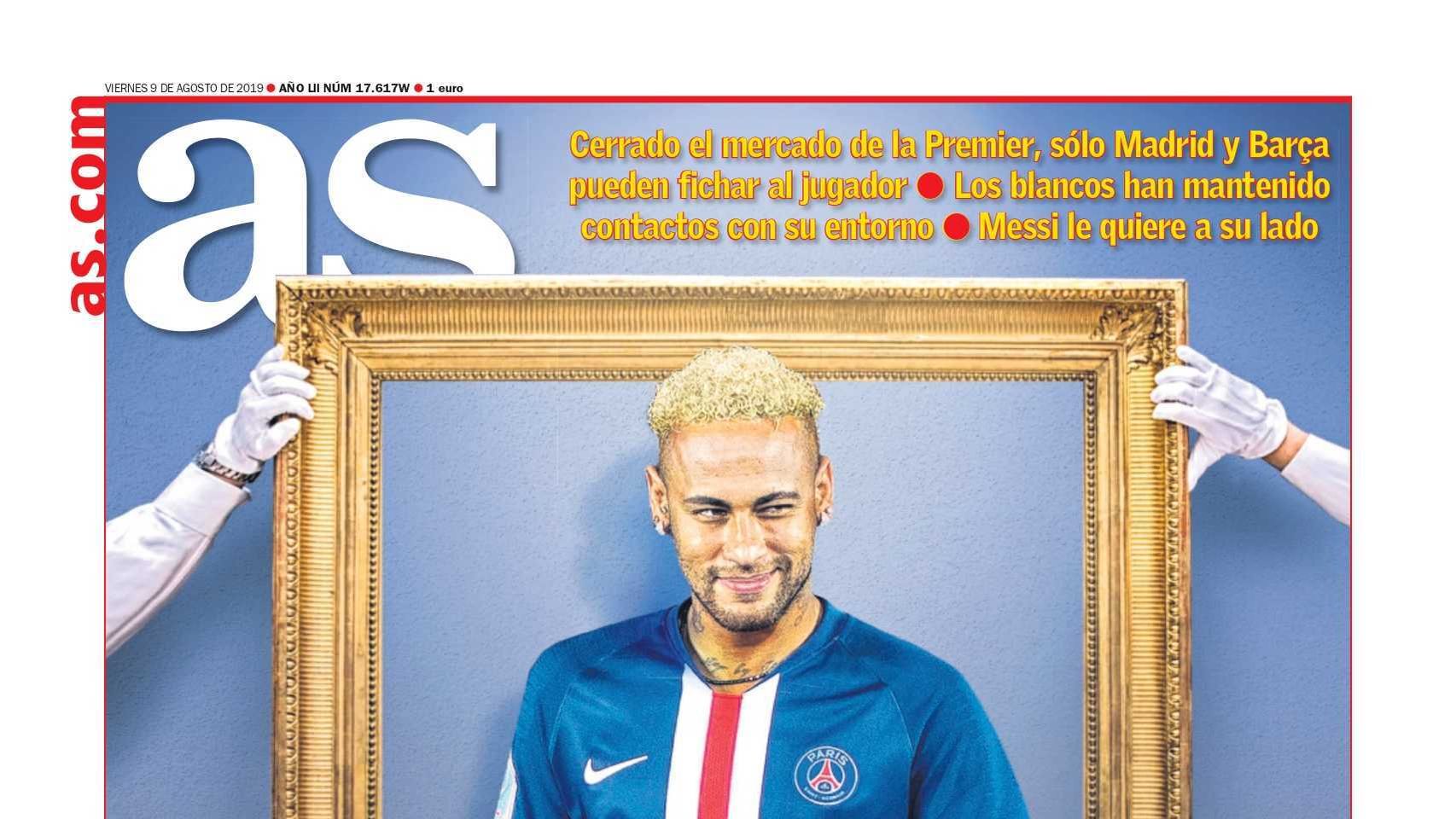 La portada del diario AS (09/08/2019)