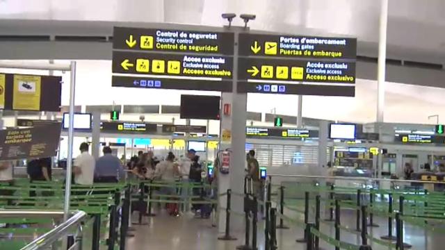 Imágenes de la huelga en El Prat