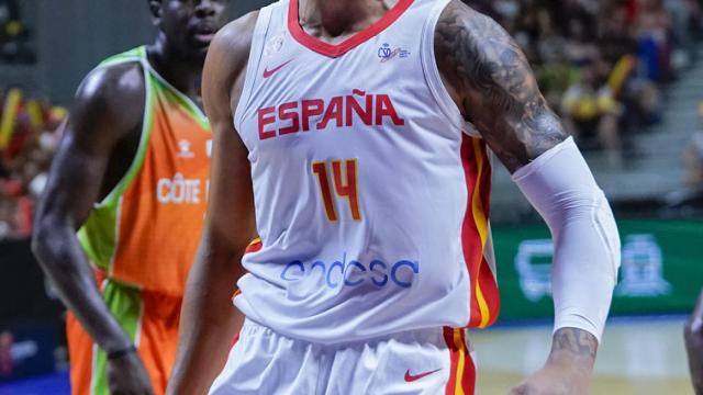 Willy Hernangómez, durante el amistoso de la Selección ante Costa de Marfil