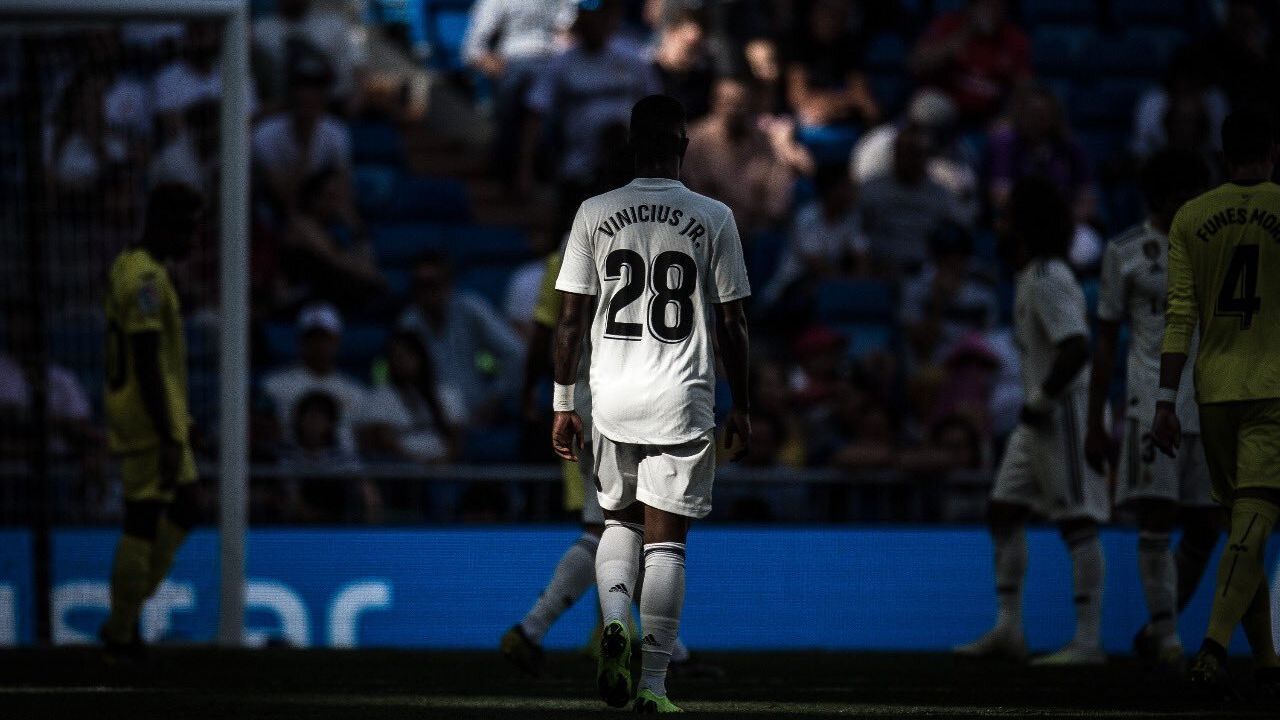 Vinicius, en el Santiago Bernabéu. Foto: Twitter: (@viniciusjr)