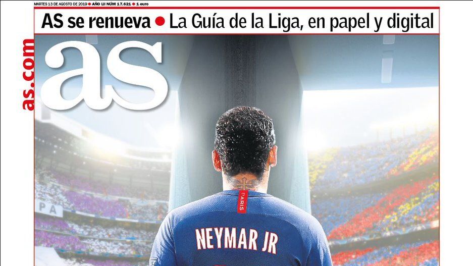 La portada del diario AS (13/08/2019)
