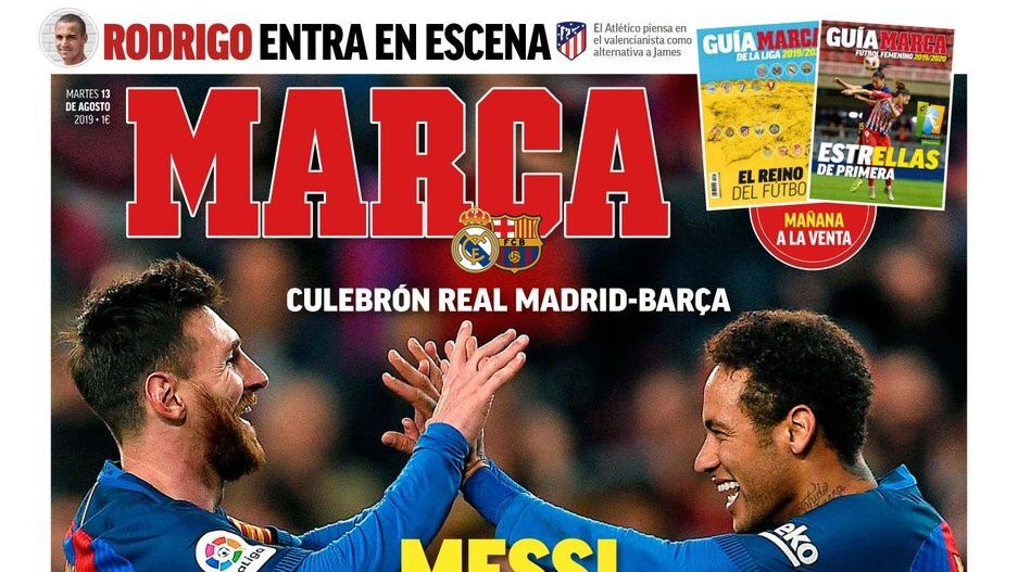 La portada del diario MARCA (13/08/2019)