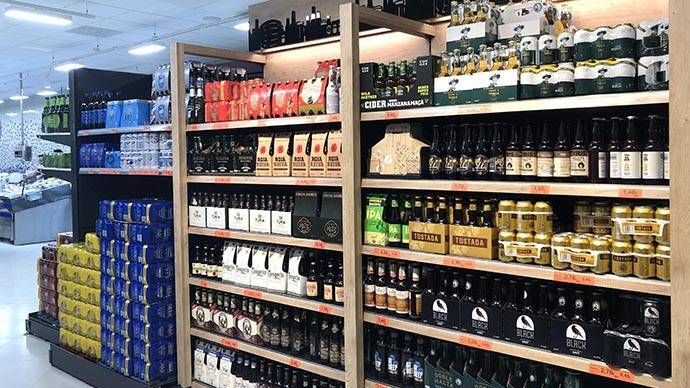 FOTO: Lineal de cervezas de Mercadona