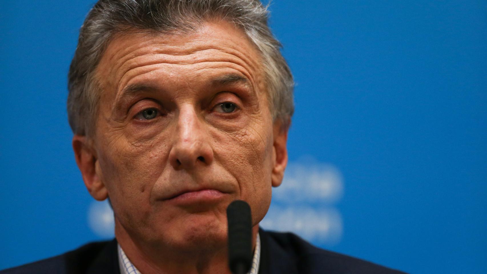 Macri durante su comparecencia