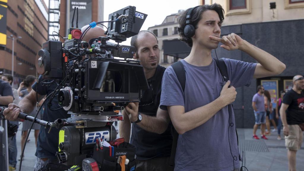 Jonás Trueba en el rodaje.
