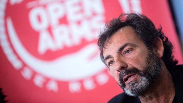 Óscar Camps, de Open Arms, durante una comparecencia.