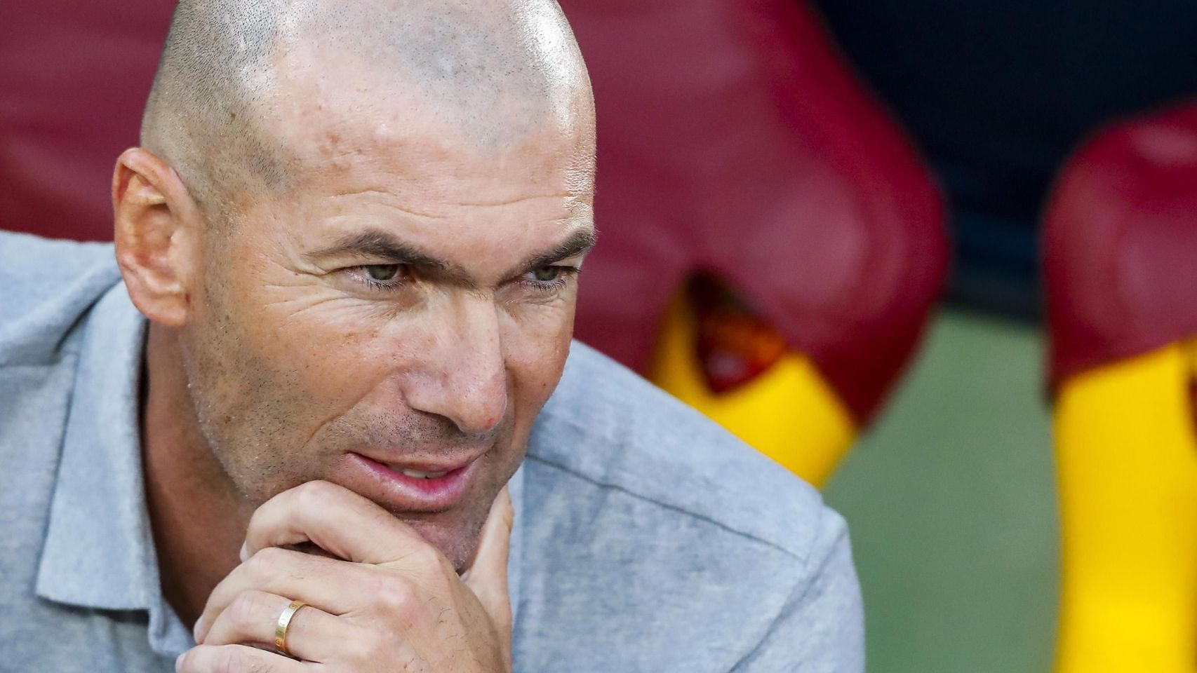 Zidane, durante un partido del Real Madrid