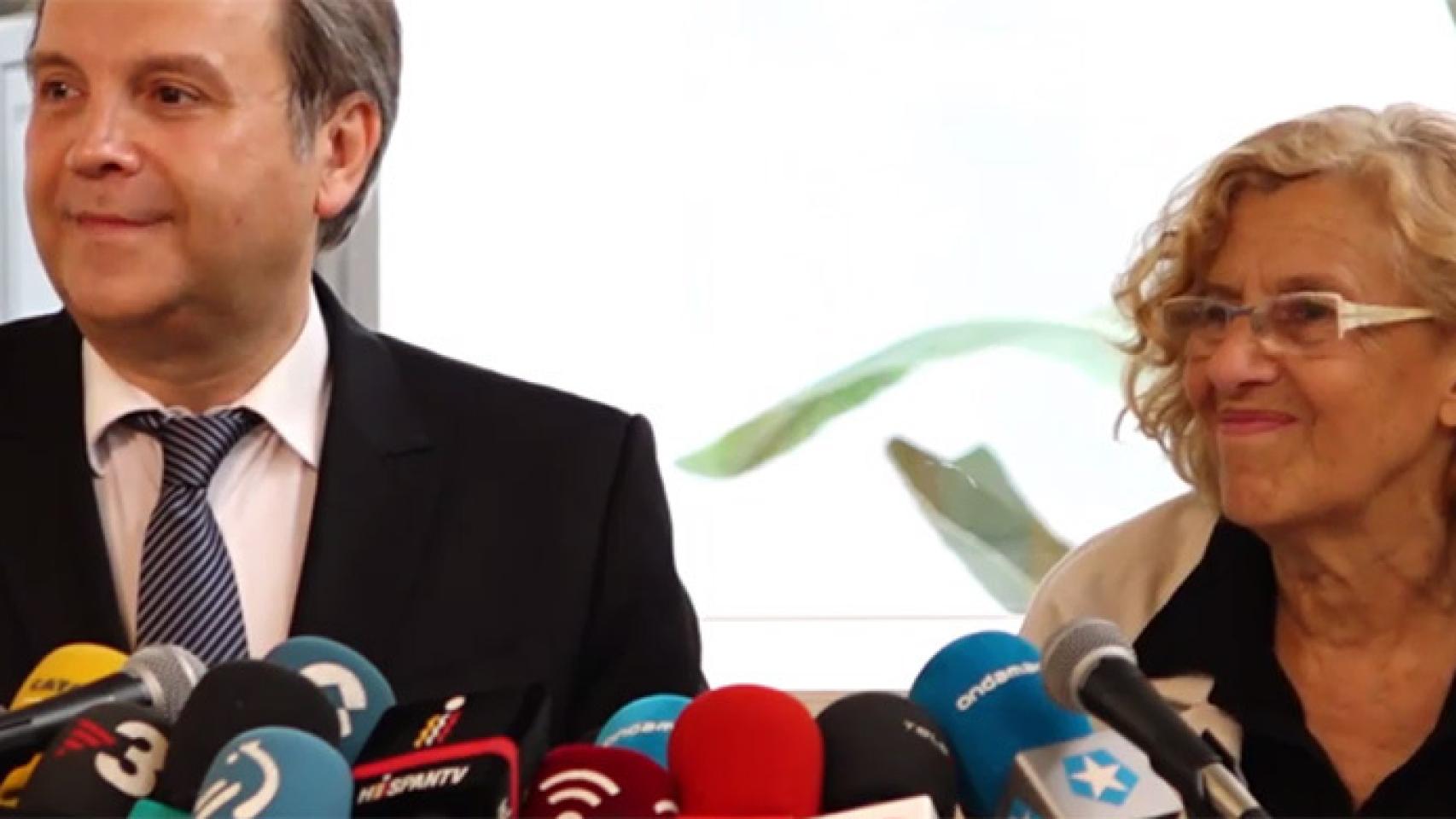Telemadrid y La 1 no emiten la rueda de prensa de Carmena y Carmona