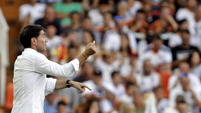 Marcelino García Toral, en un partido del Valencia