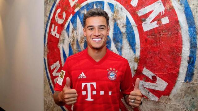 Philippe Coutinho con la camiseta del Bayern Múnich.
