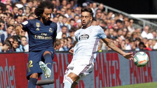 Marcelo, durante el partido contra el Celta
