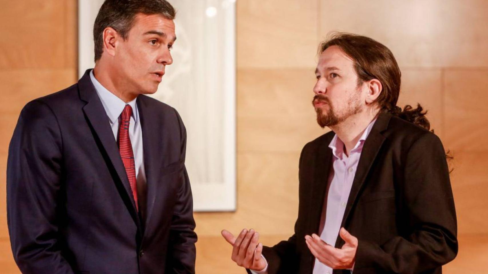 Pedro Sánchez y Pablo Iglesias.