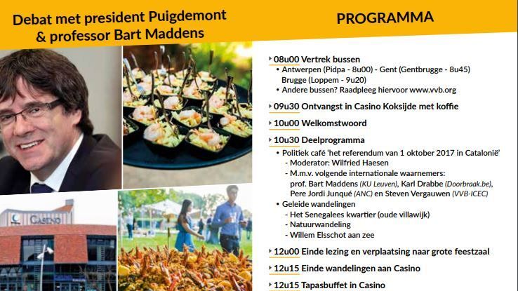 Cartel del festival en el que Puigdemont será la estrella invitada.