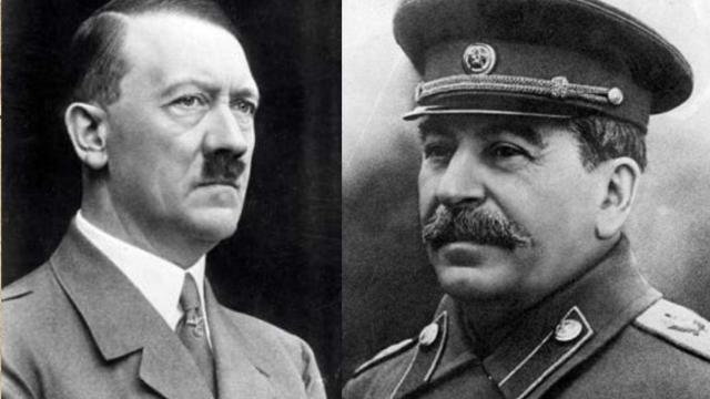 Adolf Hitler y Joseph Stalin.
