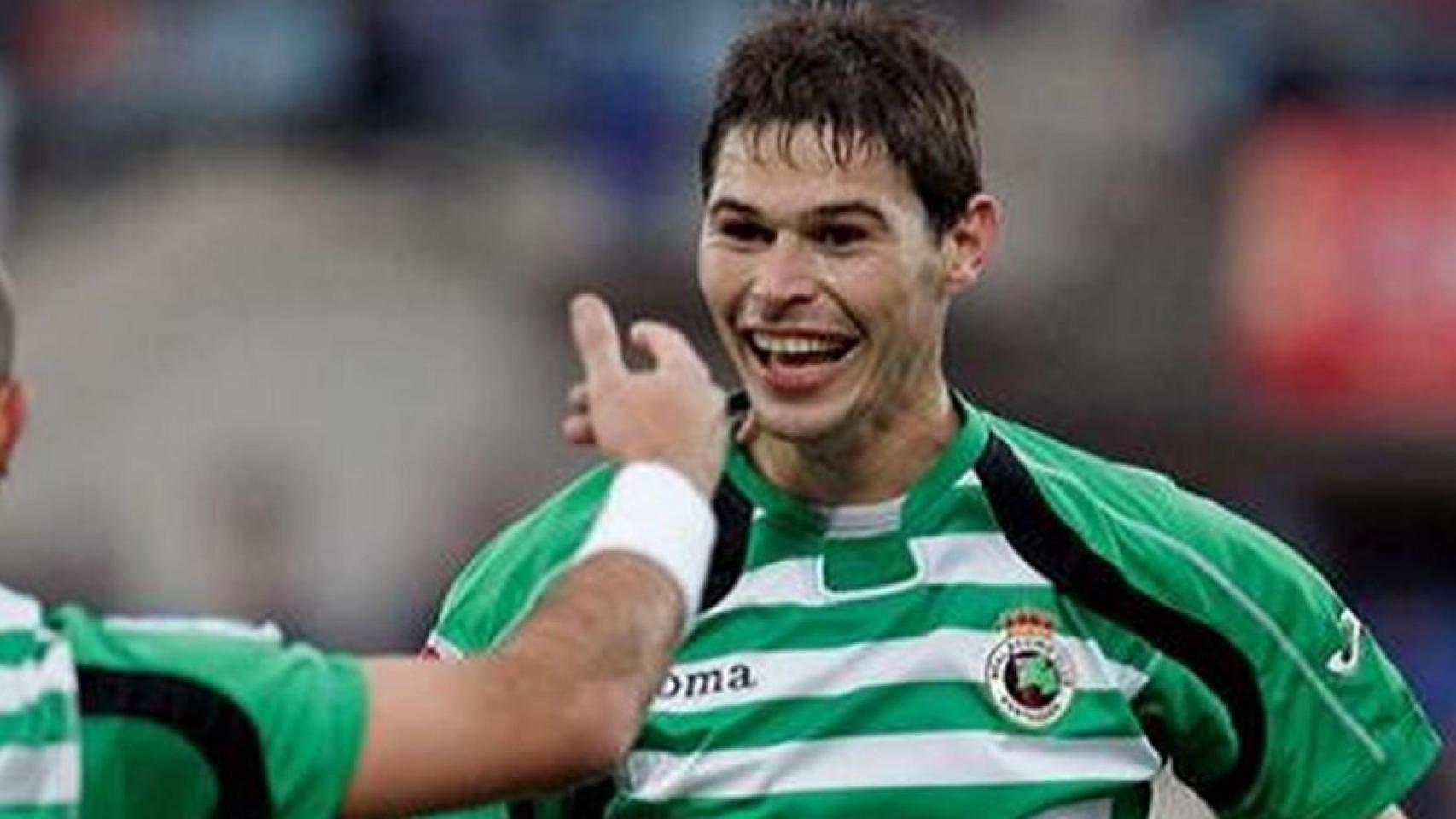 Nikola Zigic, en un partido del Racing de Santander