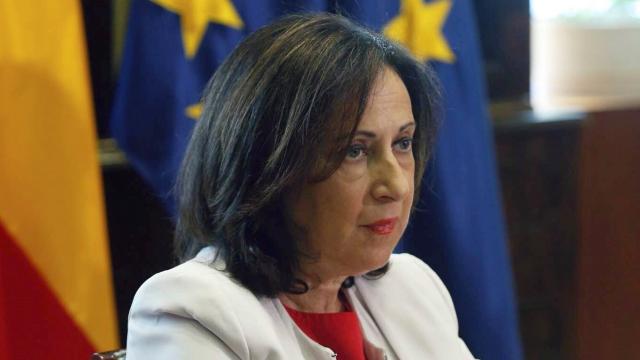 Margarita Robles, en el encuentro celebrado este jueves con jefes de misiones internacionales.