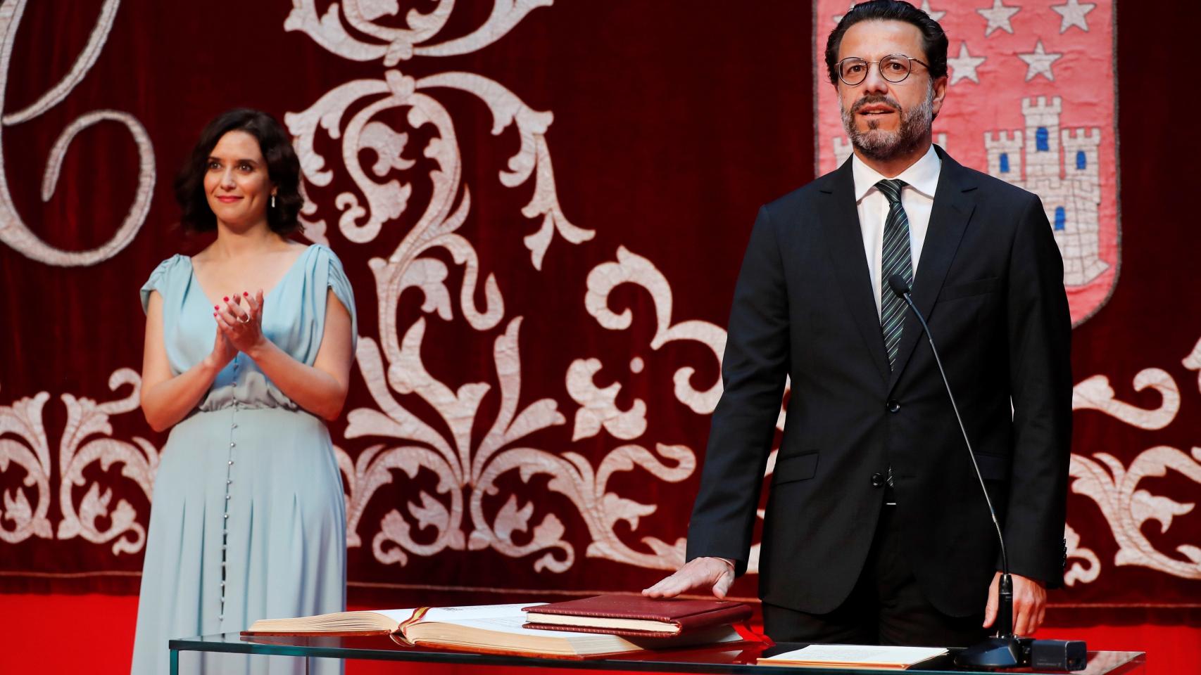 Javier Fernández-Lasquetty toma posesión como consejero de Hacienda del Gobierno de Isabel Díaz Ayuso.