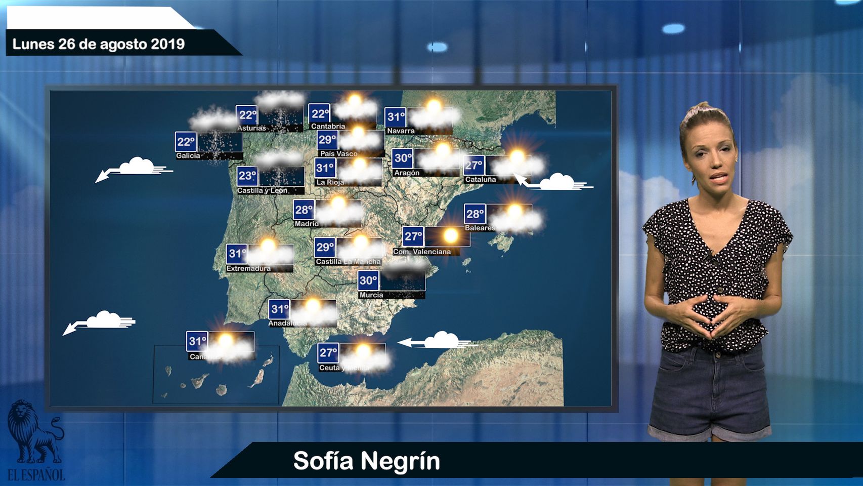 El tiempo: pronóstico para el lunes 26 de agosto.