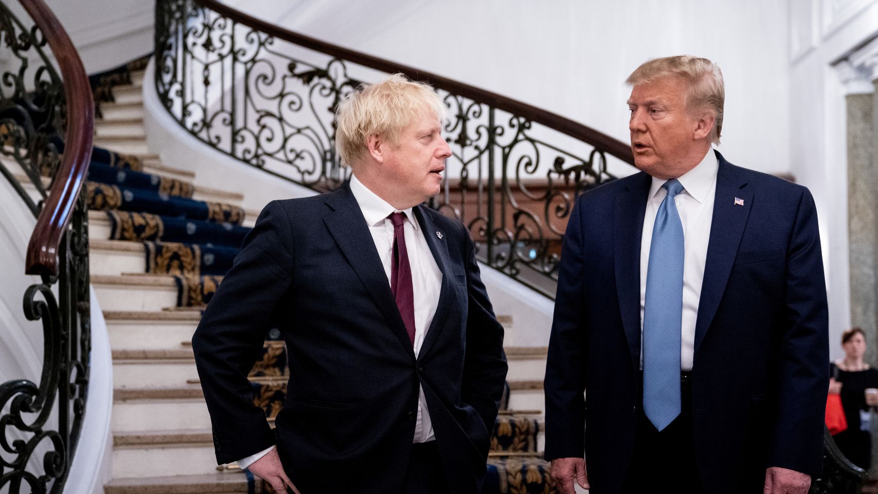 Primer encuentro de Trump y Johnson.