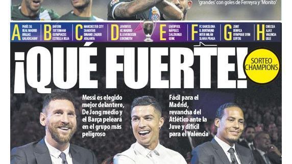 La portada del diario Mundo Deportivo (30/08/2019)