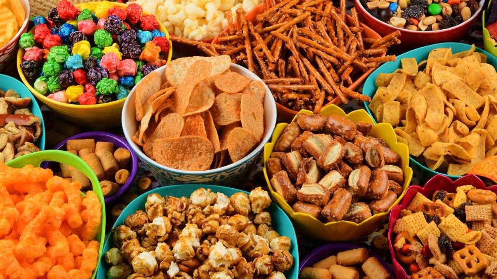 Distintos alimentos ultraprocesados que podemos adquirir en el supermercado.