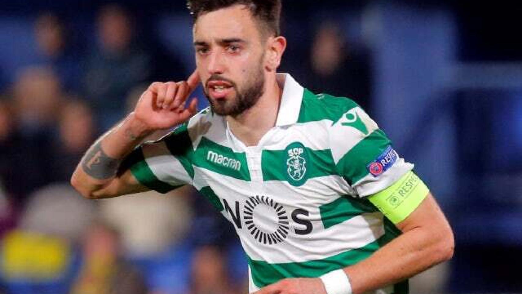 Bruno Fernandes, con el Sporting de Portugal