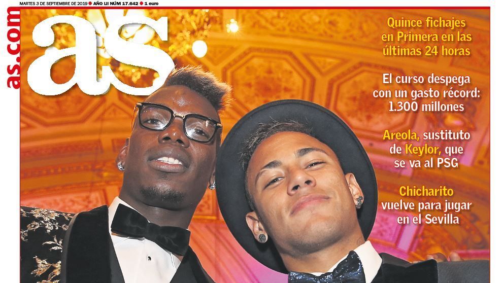 La portada del diario AS (03/09/2019)