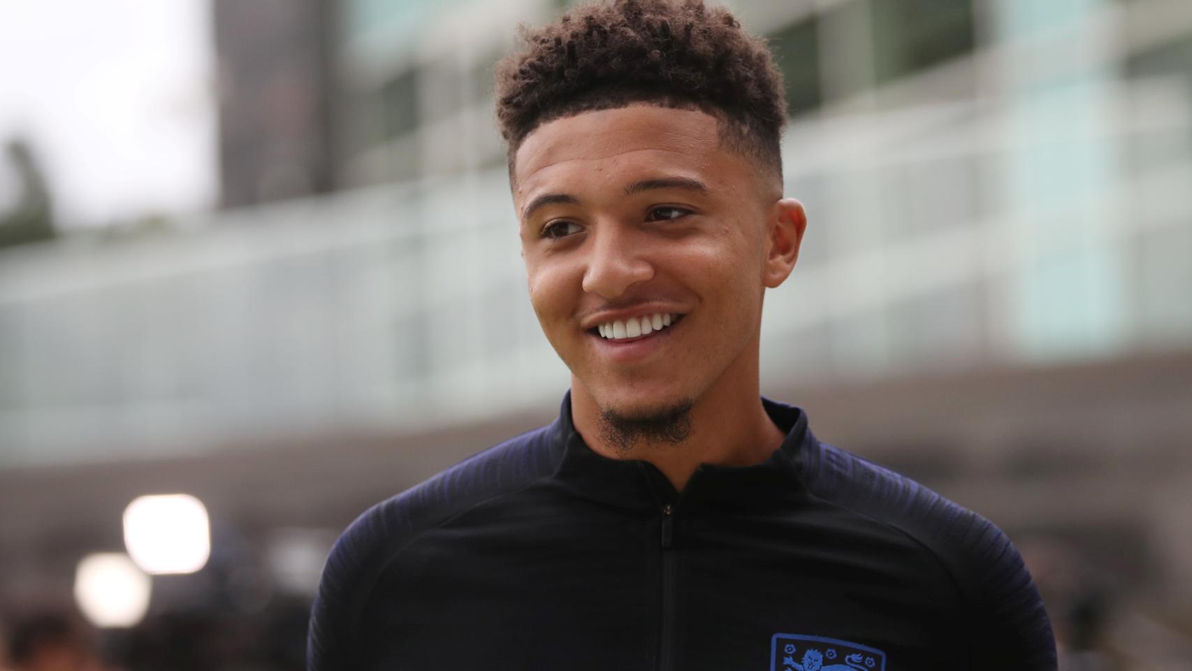 Jadon Sancho, en la concentración de Inglaterra