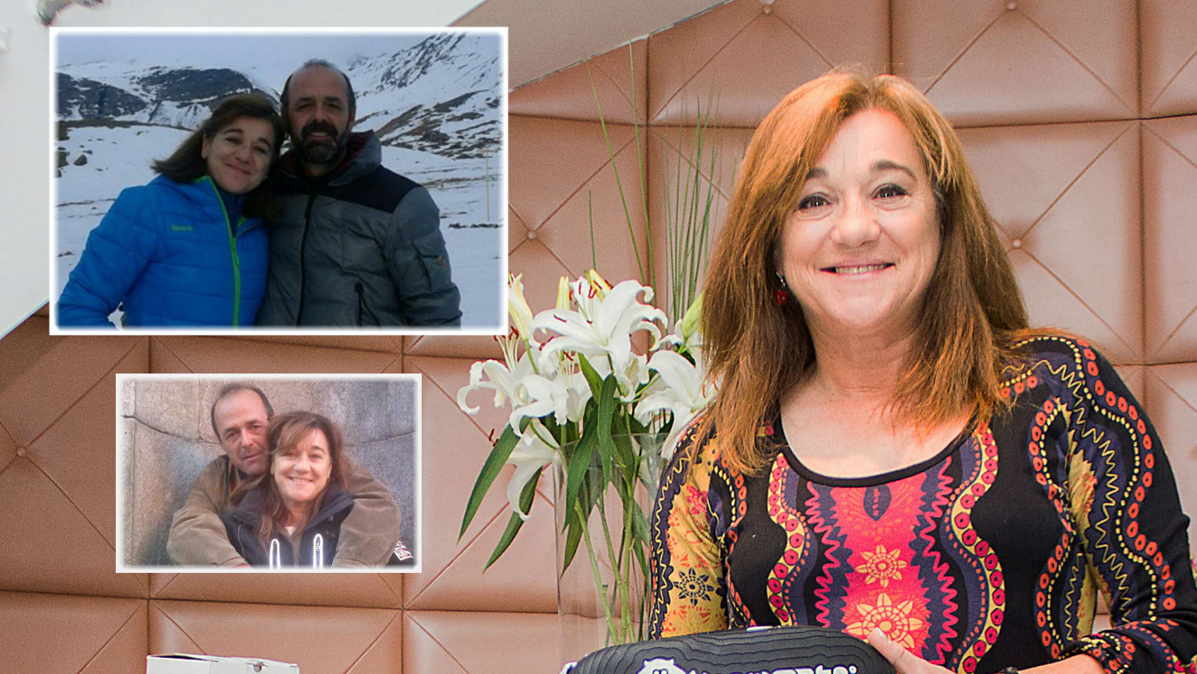 Blanca Fernández Ochoa junto a dos instantáneas con Ernesto Montes, su expareja.