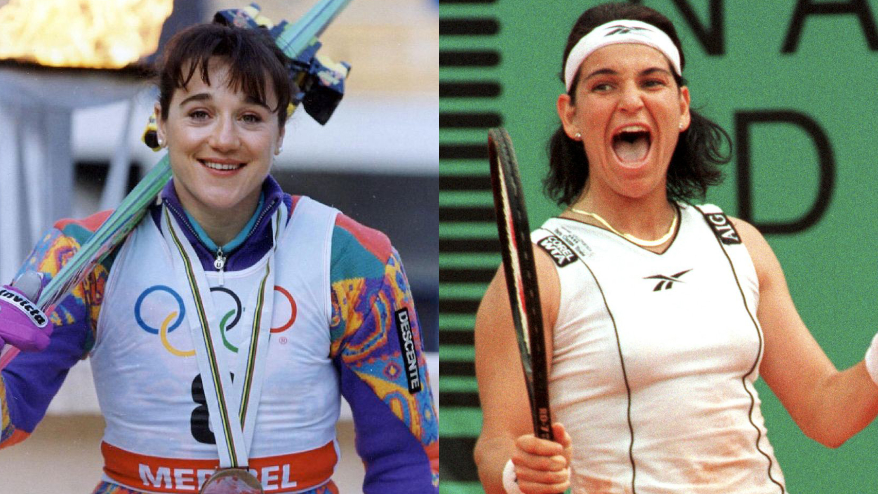 Blanca Fernández Ochoa y Arantxa Sánchez Vicario, iconos en el esquí y el tenis.