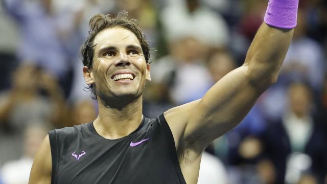 Rafa Nadal tras clasificarse a la final del US Open.