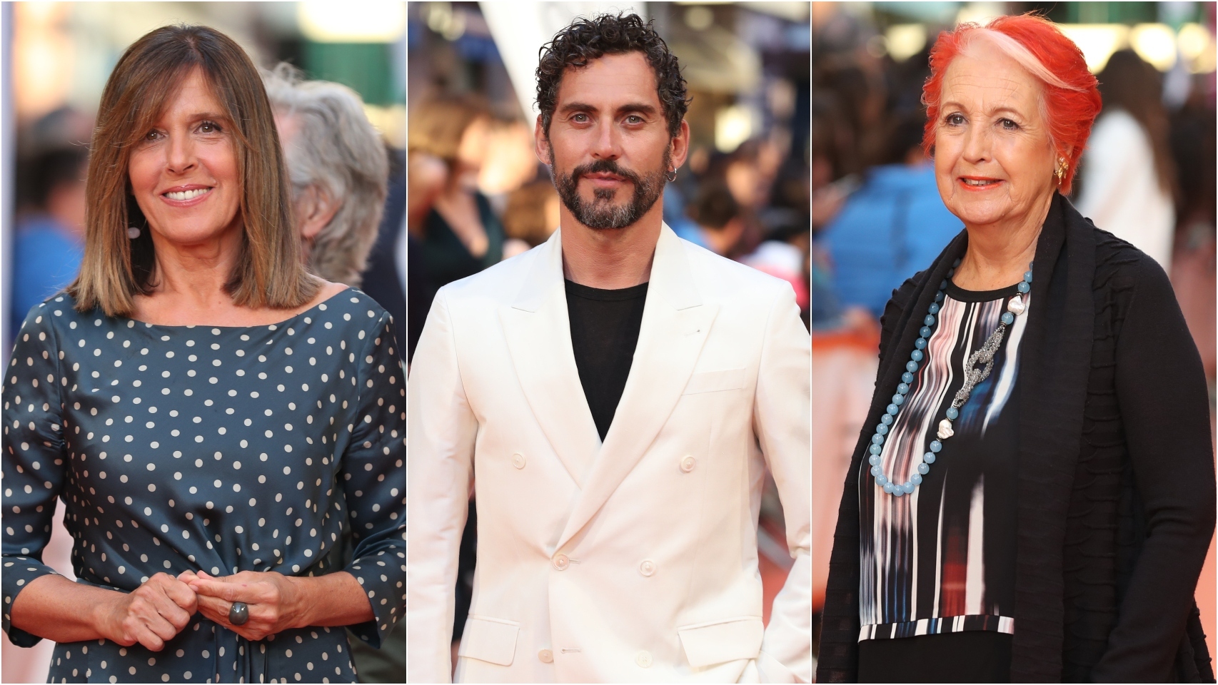 Ana Blanco, Paco León y Rosa María Calaf en el FesTVal de Vitoria.