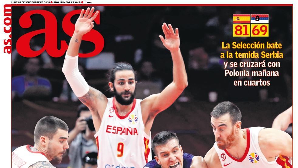 La portada del diario AS (09/09/2019)