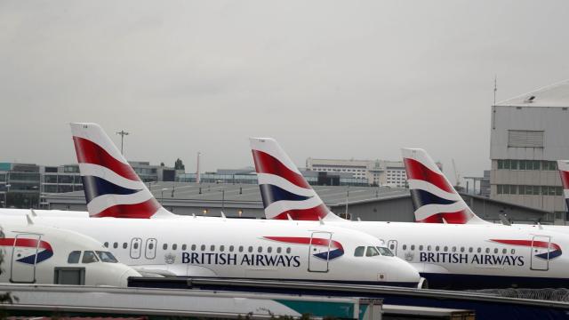 Aviones de British Airways en el aeropuerto de Heathrow.