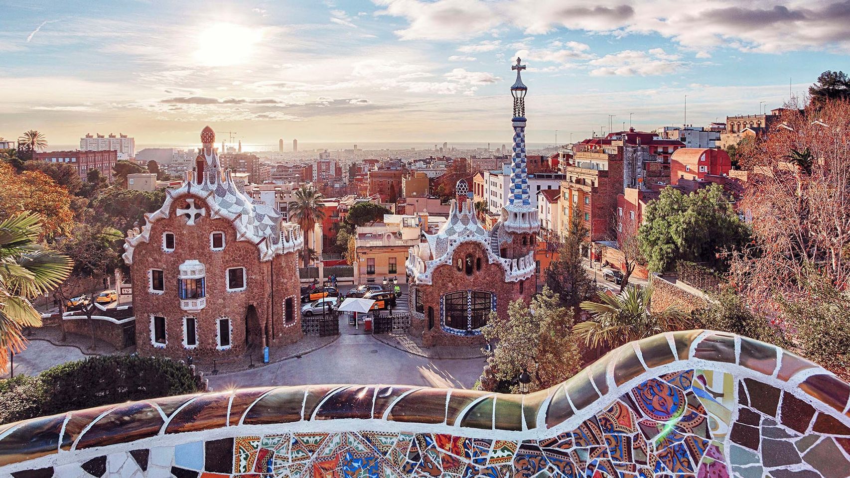 El Parque Güell de Barcelona.