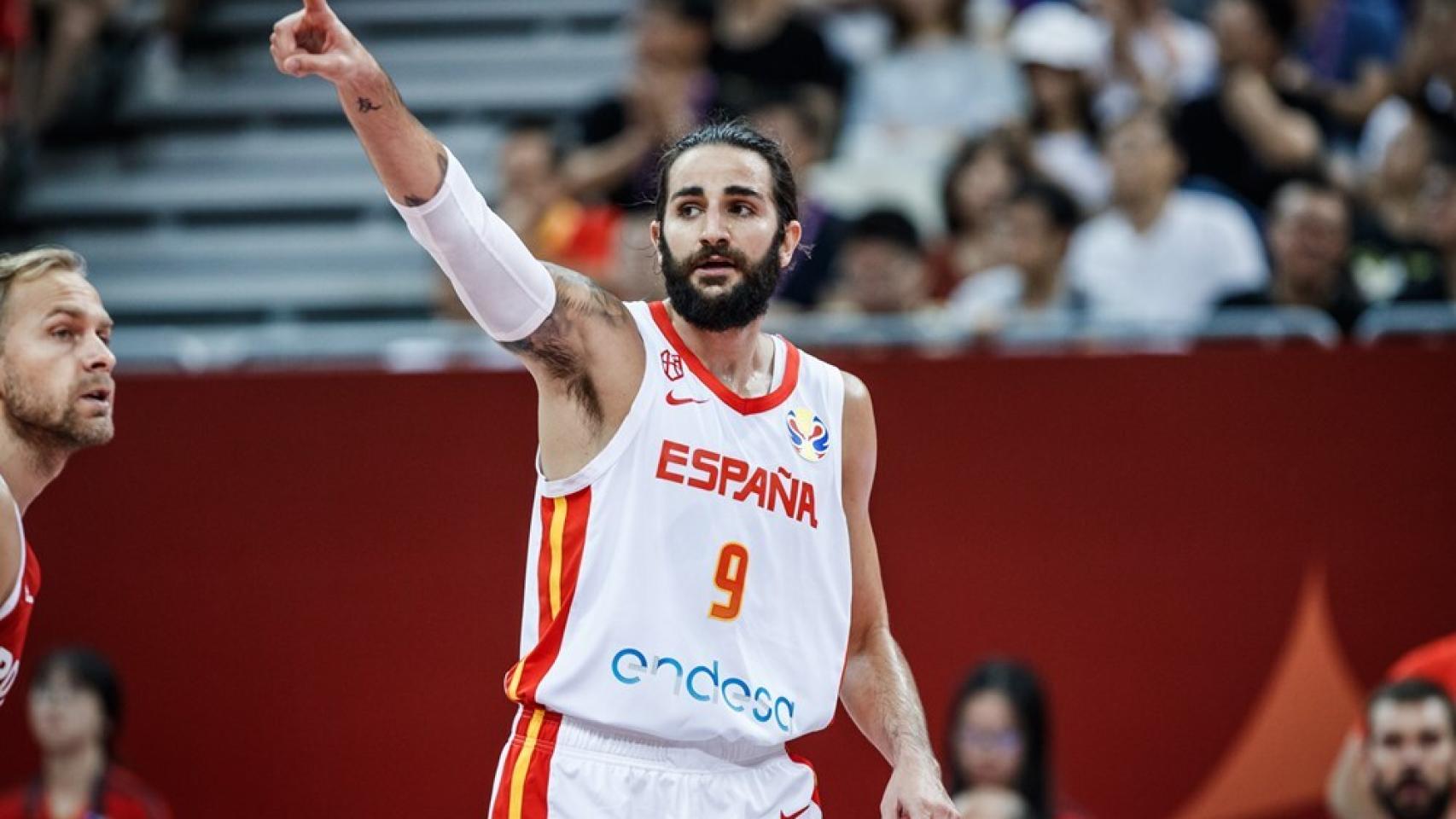 Ricky Rubio, durante un momento del partido. Foto: fiba.basketball.es
