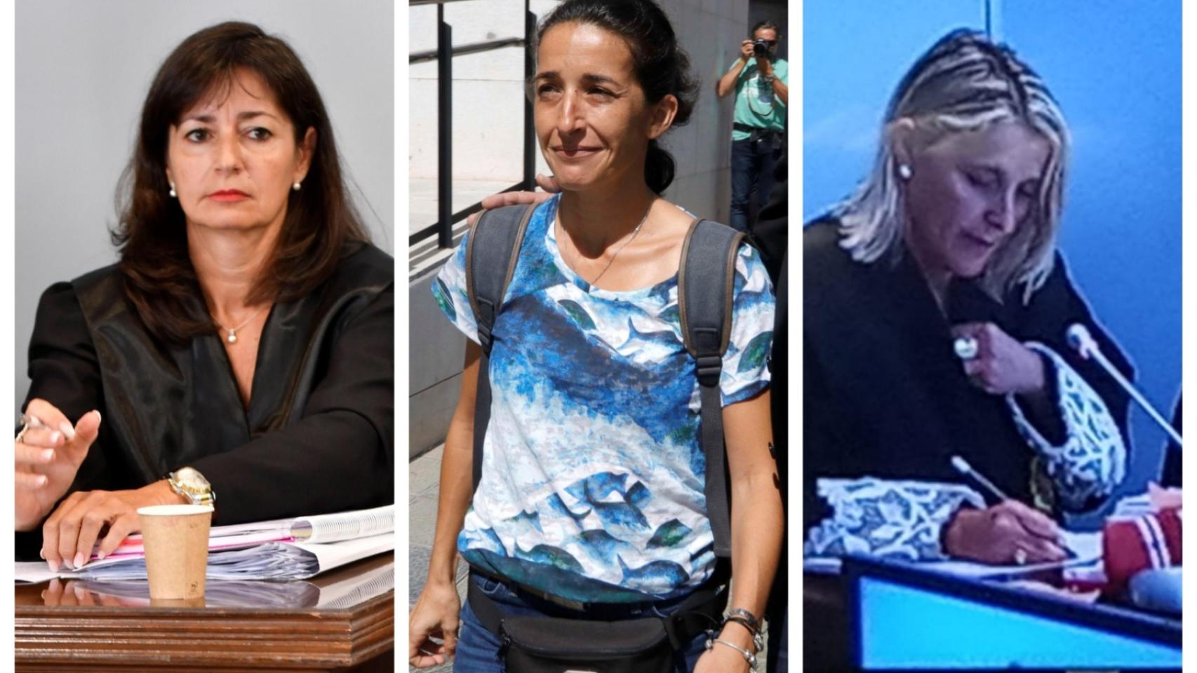 De izquierda a derecha: la abogada de Ana Julia, Beatriz Gámez; la madre de Gabriel, Patricia Ramírez; y la fiscal, Elena Fernández Lora.