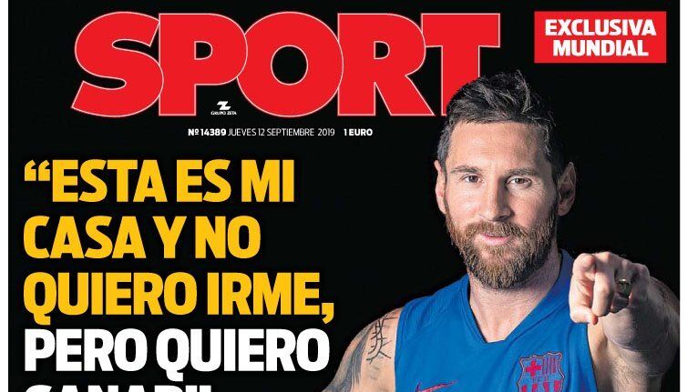 Portada SPORT (12/09/19)