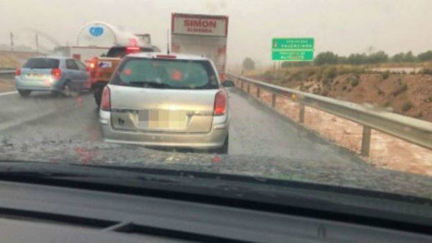 Inundaciones en la A-31 en la provincia de Albacete