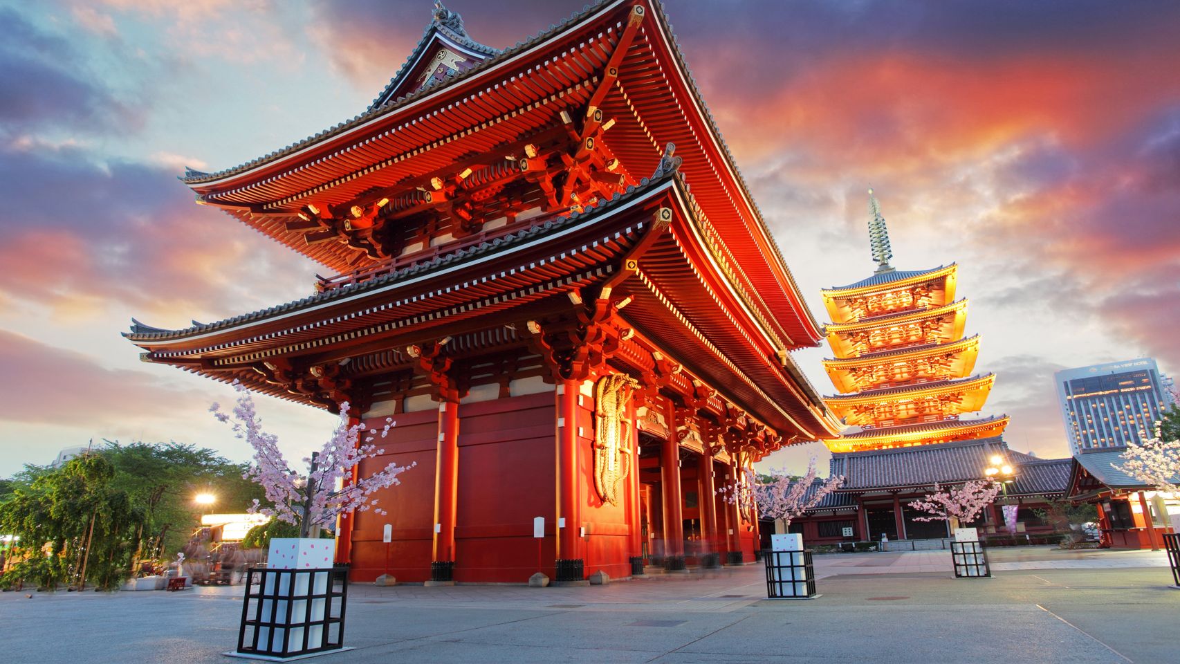 Un templo histórico de Tokio.