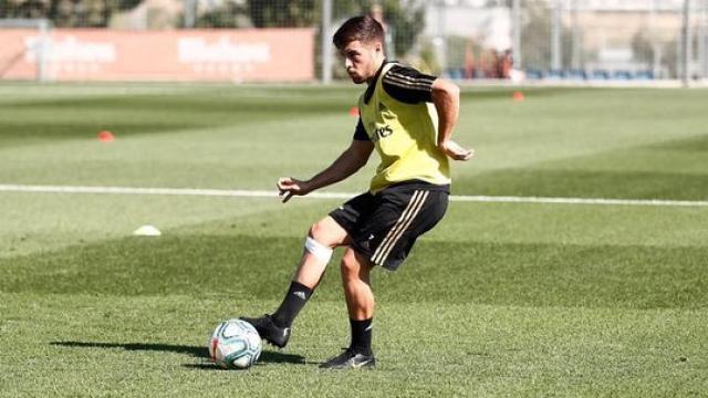 Franchu, en un entrenamiento del Castilla. Foto: Twitter (@FFeuillassier)