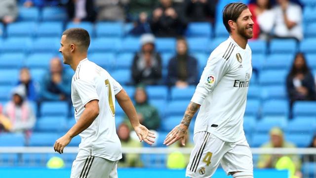 Hazard y Sergio Ramos