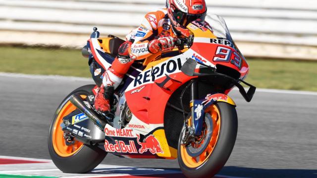 Marc Márquez, durante la carrera en el circuito de Misano.
