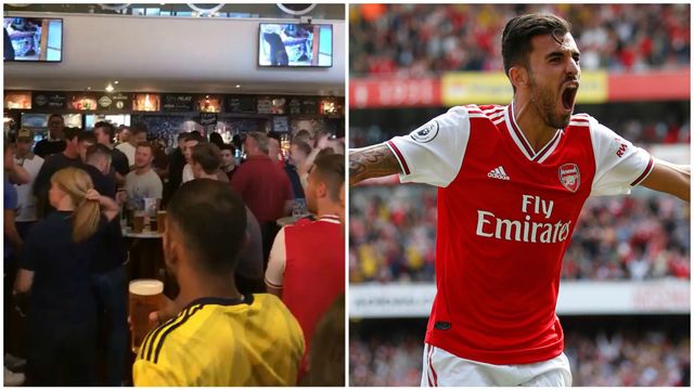 El viral cántico a fucking magic Ceballos de los 'gunners': Bebe Estrella y come paella