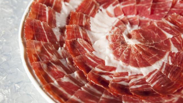 Un plato de jamón ibérico.
