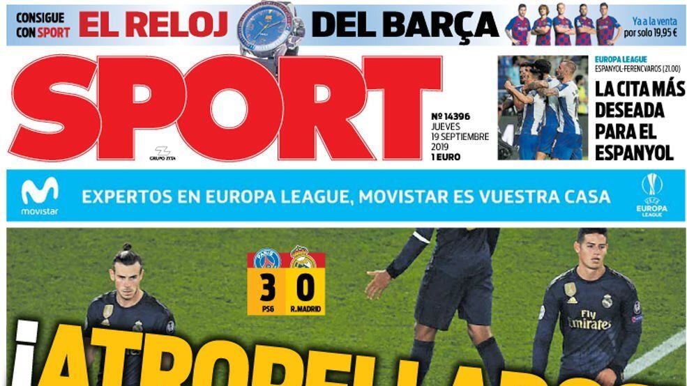 Portada SPORT (19/09/19)